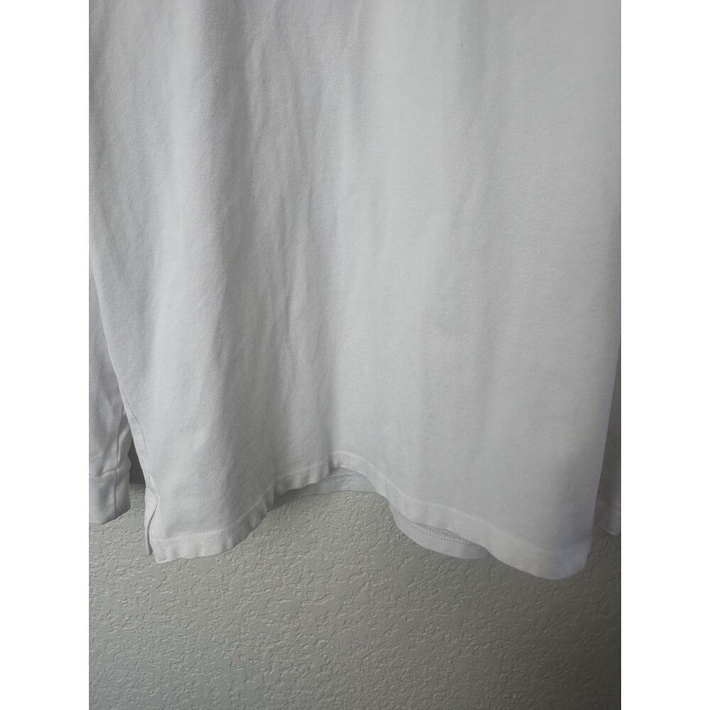Quince Men's White Cotton Long Sleeve Pique Polo Shirt Size Large - Picture 4 of 7